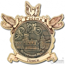 Магнит из бересты Томск-Исторический музей голуби дерево